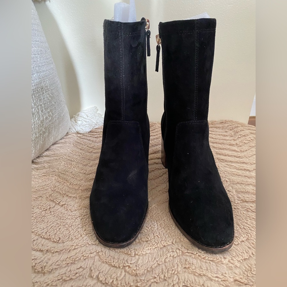 Elegant Black Suede Ankle Boots from jjill